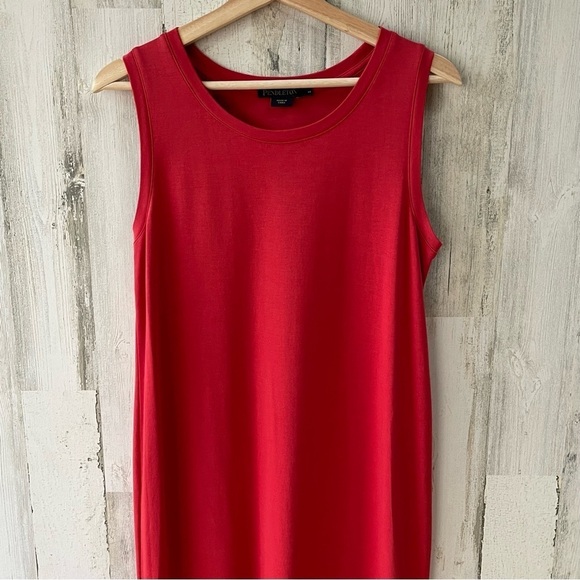 Pendleton Eliot Red Sleeveless Cotton Dress Size M - Picture 3 of 10